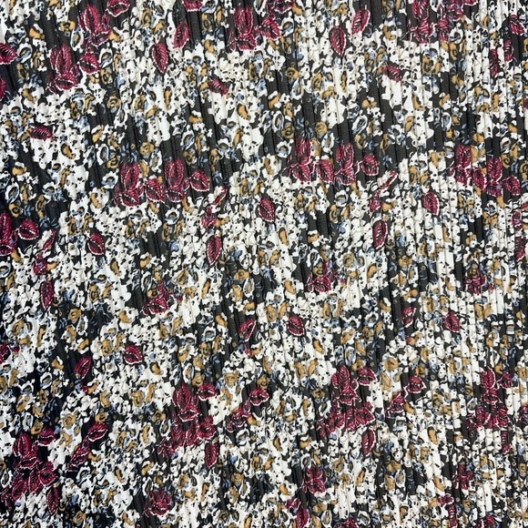 Zara Mini‎ Dress Oversized Mock Neck Floral 3/4 Flare Sleeve XS - Picture 5 of 9